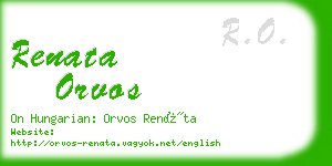 renata orvos business card